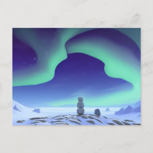 Postal La Aurora Borealis: Luces Bailarinas Del Norte
