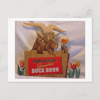 Postal La auténtica cerveza de media cola de Horlacher