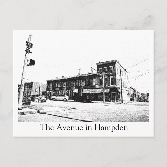 Postal La avenida de Hampden (Anverso)