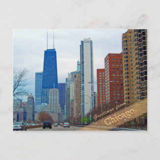 Postal La avenida Michigan de Chicago