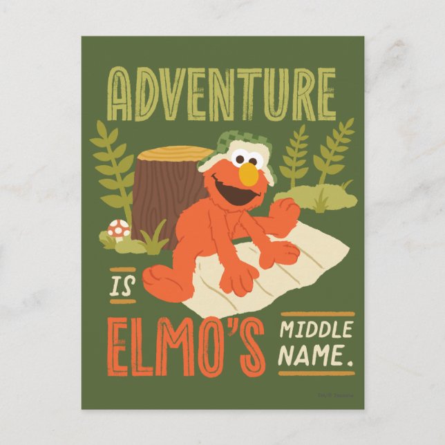Postal La aventura es el nombre medio de Elmo (Anverso)