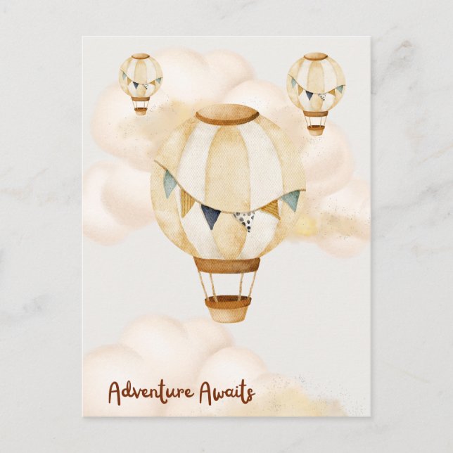 Postal La aventura espera a un Poster neutral (Anverso)