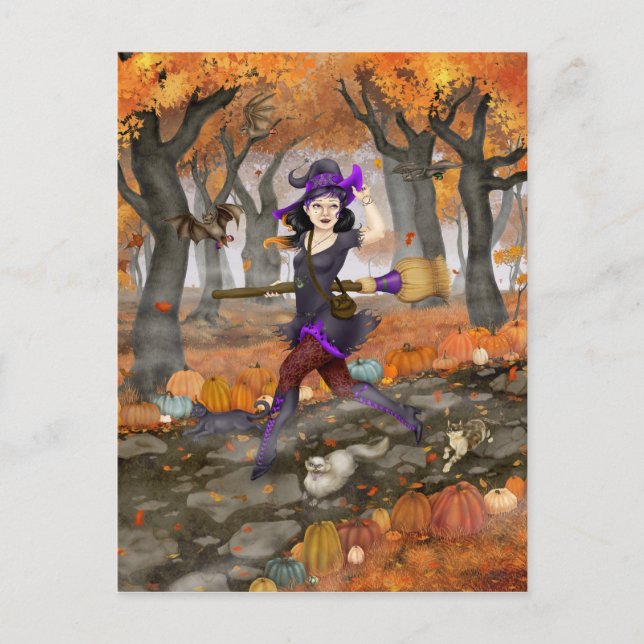 Postal La aventura otoñal de Hester (Anverso)