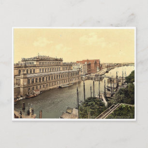 Postal La bahía y el puerto, Konigsberg, Prusia Oriental,