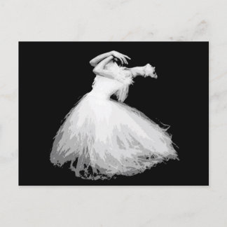 Postal La bailarina clásica parece estar volando