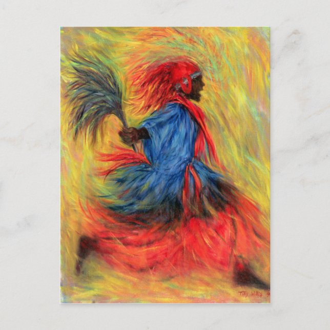 Postal La bailarina de 1998 (Anverso)