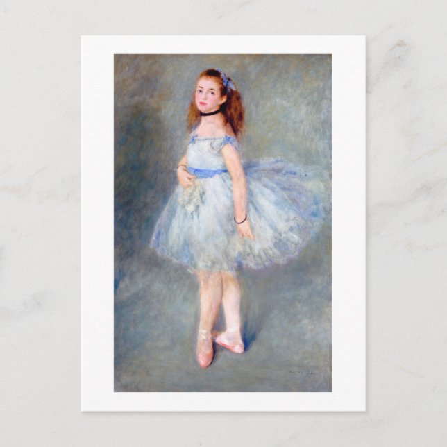 Postal La bailarina de ballet, Renoir (Anverso)