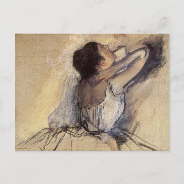 Postal La bailarina de Edgar Degas, la bailarina de balon (Anverso)