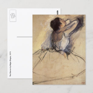 Postal La bailarina de Edgar Degas, la bailarina de balon