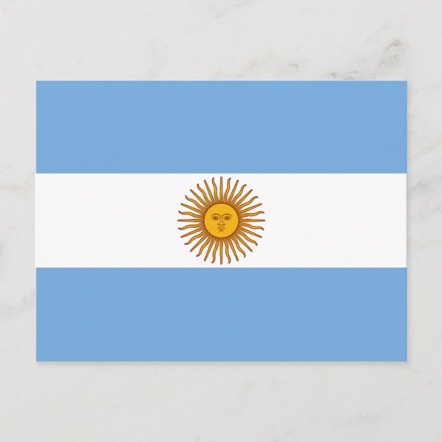 Postal La bandera de Argentina (Anverso)