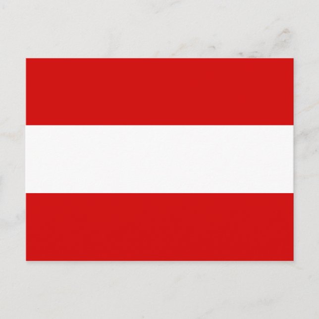 Postal La bandera de Austria (Anverso)