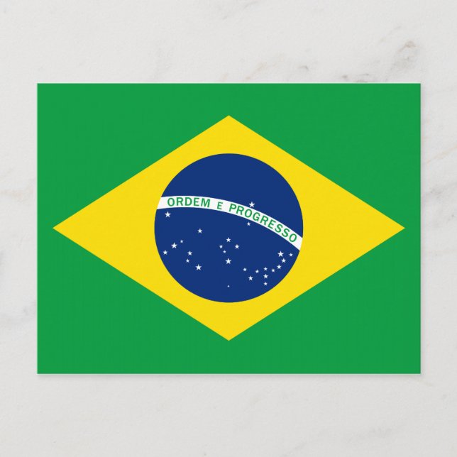 Postal La bandera de Brasil (Anverso)