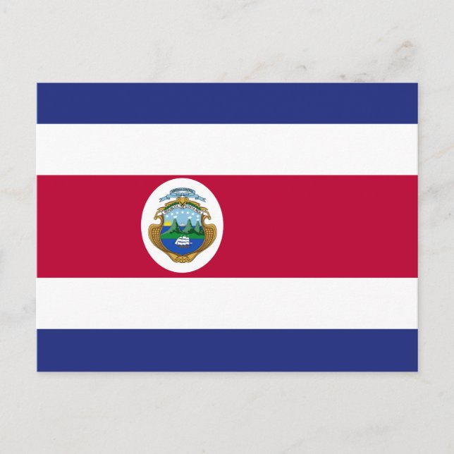 Postal La bandera de Costa Rica (Anverso)