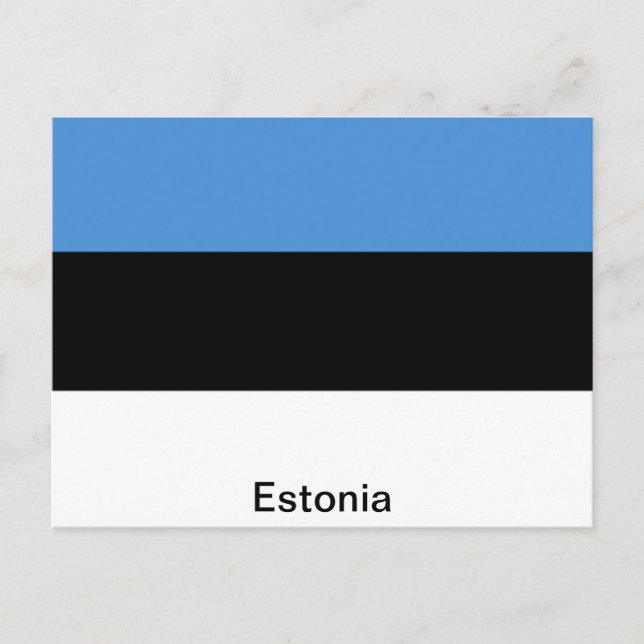 Postal La bandera de Estonia (Anverso)