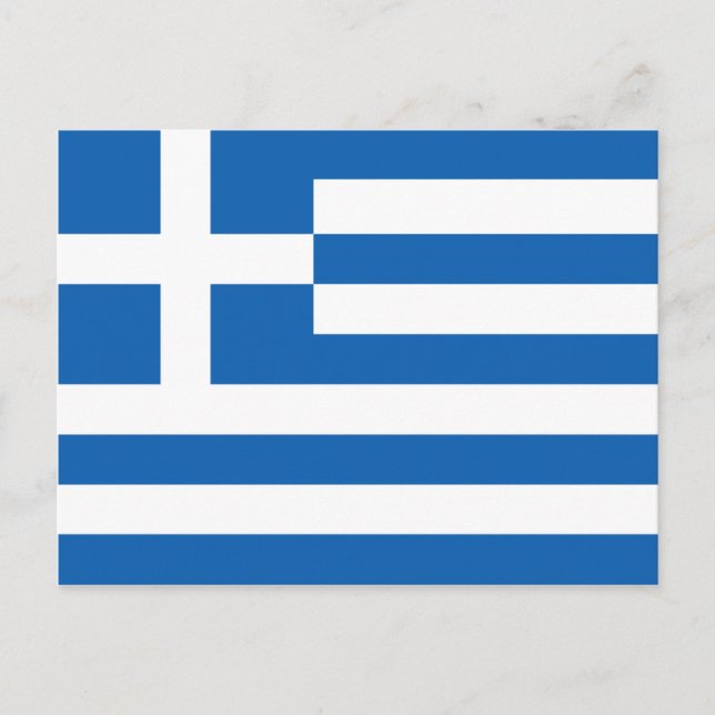 Postal La bandera de Grecia (Anverso)