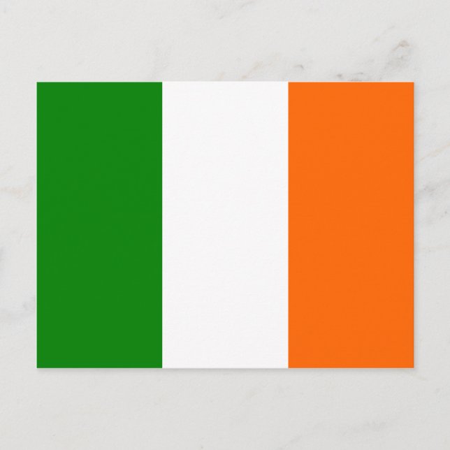 Postal La bandera de Irlanda (Anverso)