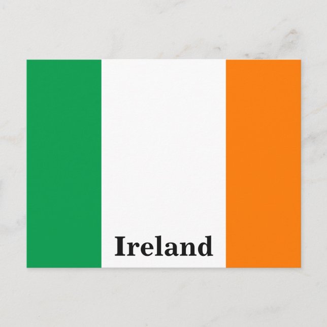Postal La bandera de Irlanda de la época del turismo de v (Anverso)
