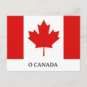 Postal La bandera de la hoja de arce de Canadá
