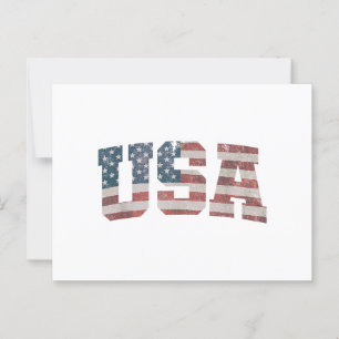 Postal La bandera de los Estados Unidos Patriótica 4 de j