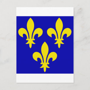 Postal La bandera medieval de Francia