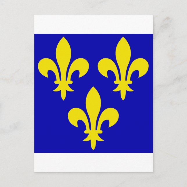 Postal La bandera medieval de Francia (Anverso)