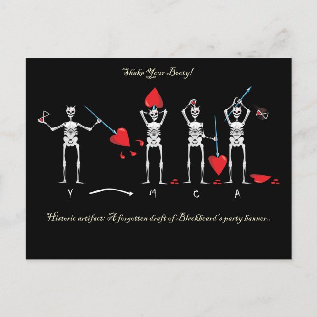 Postal La Bandera Negra Del CAPITÁN MAYFLOWER (Anverso)