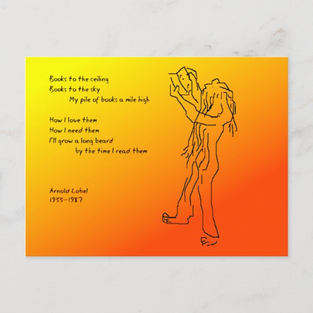 Postal La barba del lector (Anverso)