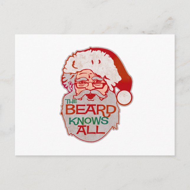 Postal la barba lo sabe todo (Anverso)
