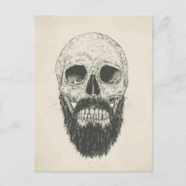 Postal La barba no está muerta (Anverso)
