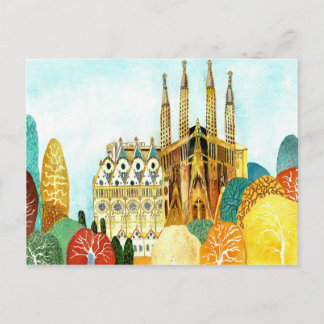 Postal La Barcelona de Gaudí.