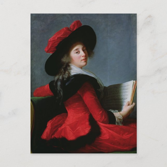 Postal La Baronne de Crussol, 1785 (Anverso)