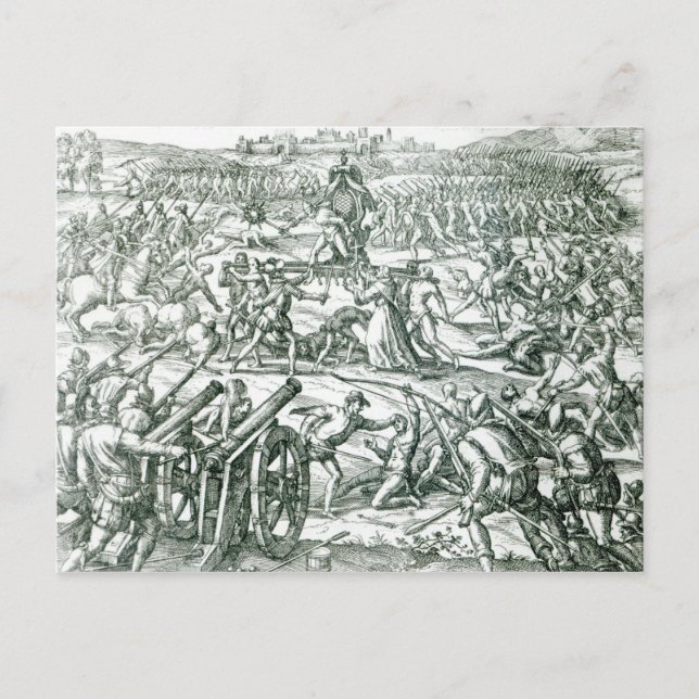 Postal La batalla de Cajamarca, 1532 (Anverso)