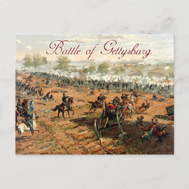 Postal La batalla de Gettysburg (Anverso)