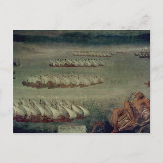 Postal La batalla de Lepanto, 7 de octubre de 1571 (Anverso)