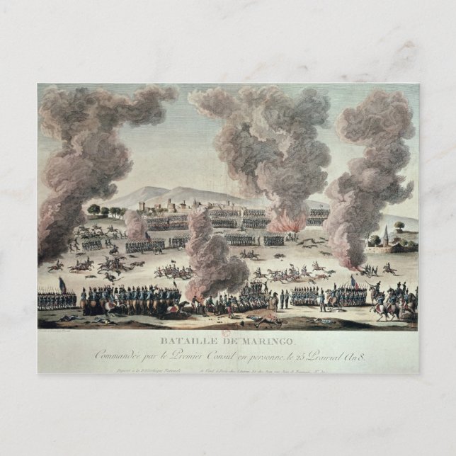 Postal La batalla de Marengo (Anverso)