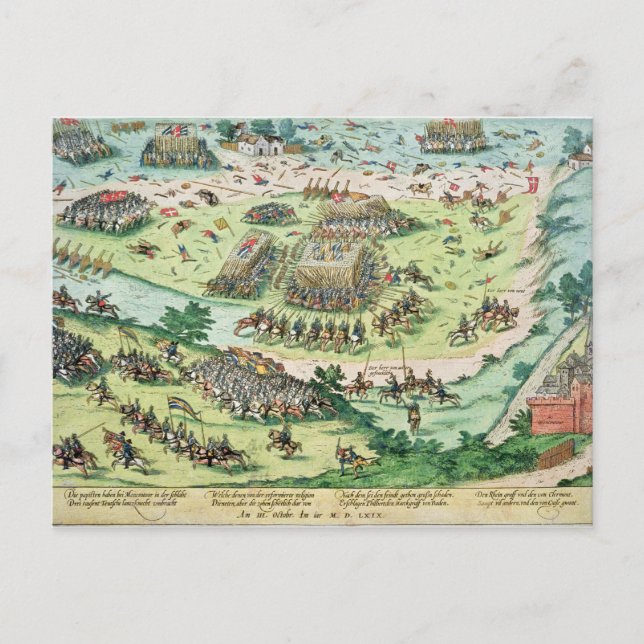 Postal La batalla de Moncontour, 3 de octubre de 1569 (Anverso)