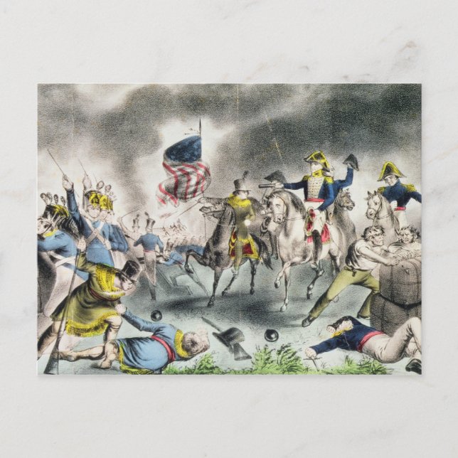 Postal La batalla de Nueva Orleans, pub.Nathaniel Currier (Anverso)