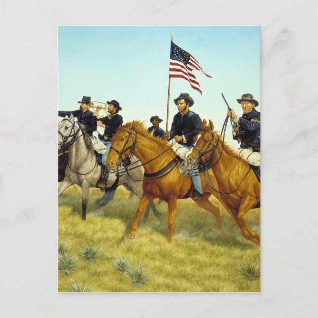 Postal La batalla de Prairie Dog Creek por Ralph Heinz (Anverso)