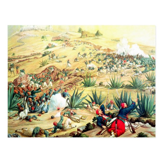 Postal La batalla de Puebla, el 5 de mayo de 1862 | Zazzle.es