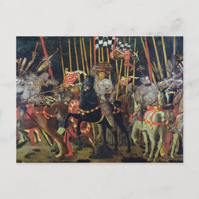 Postal La batalla de San Romano en 1432, c.1456 (Anverso)