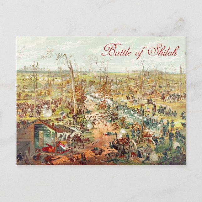 Postal La batalla de Shiloh (Anverso)
