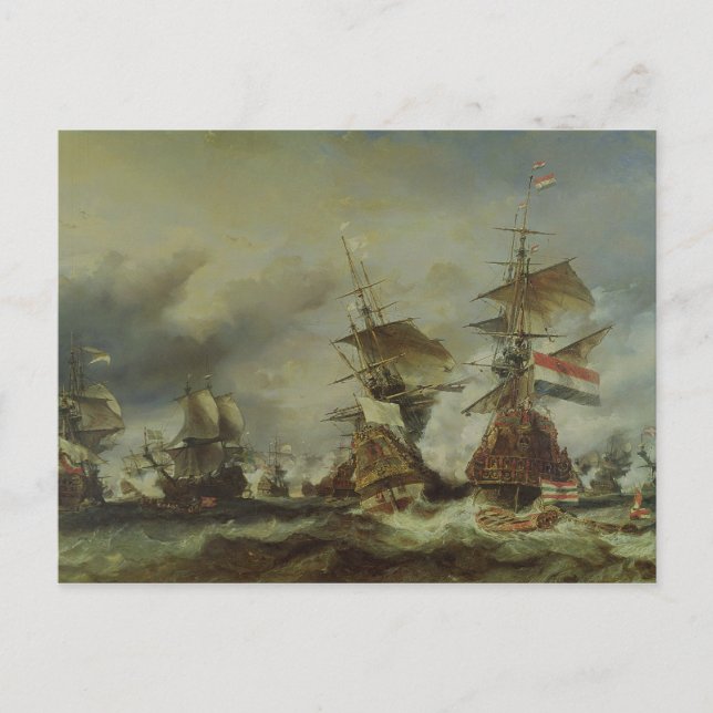 Postal La batalla de Texel, 29 de junio de 1694 (Anverso)