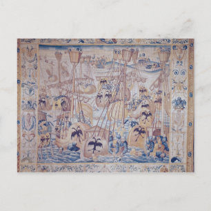 Postal La batalla de Túnez o de Lepanto