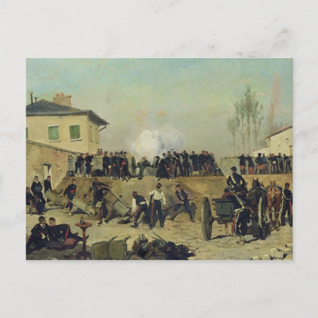 Postal La batalla de Villejuif, asedio de París, 1870 (Anverso)