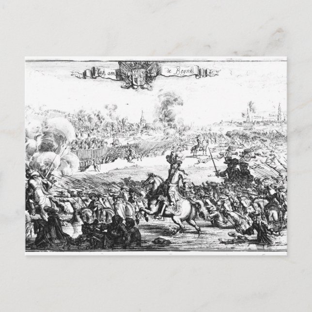 Postal La batalla del Boyne, 1 de julio de 1690 (Anverso)