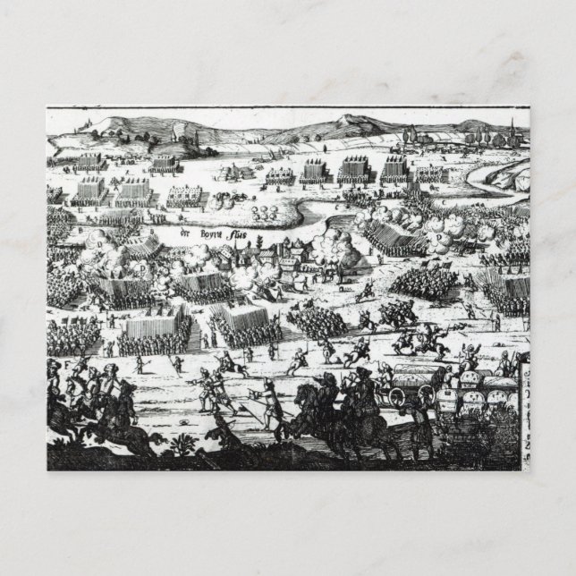 Postal La batalla del Boyne, c.1690 (Anverso)