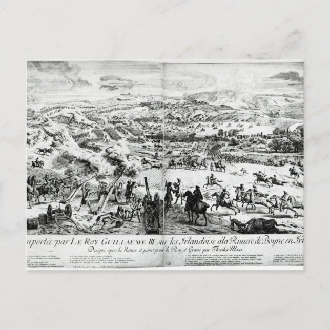 Postal La batalla del Boyne, c.1690 (Anverso)