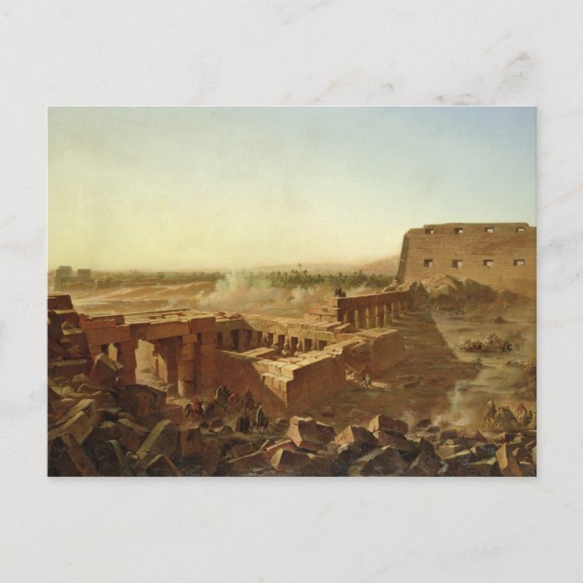 Postal La batalla en el templo de Karnak (Anverso)