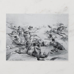 Postal La batalla pasada de general Custer