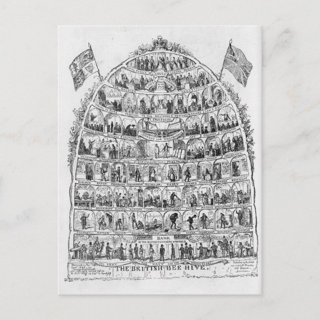 Postal La Beehive británica, 1867 (Anverso)